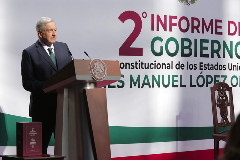 Presidente López Obrador destaca el combate a la corrupción en su segundo informe de gobierno