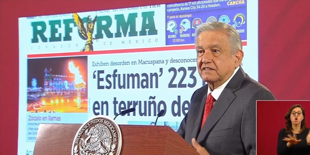 Reforma, pasquín inmundo, protector y patrocinador de Carlos Salinas, hampa del periodismo: López Obrador
