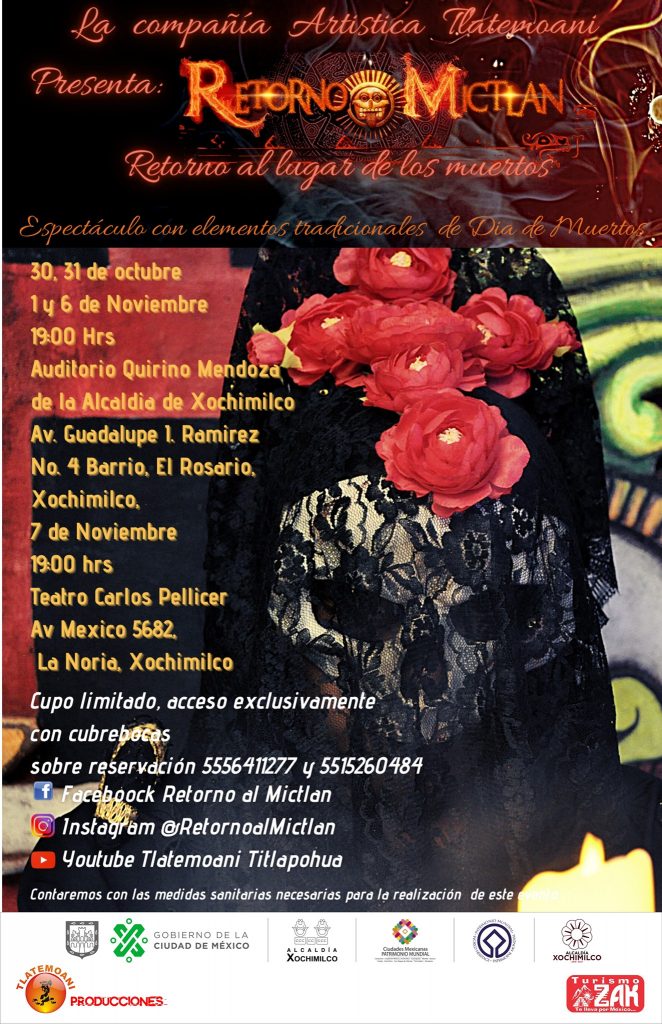 Danza, música y terror se viven en Xochimilco