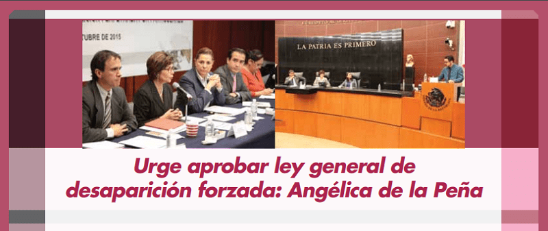 Protegido: Urge aprobar ley general de desaparición forzada: Angélica de la Peña