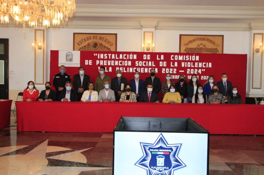Instalan Comisión de Coordinación Municipal de la Prevención Social de la Violencia y la Delincuencia en Tlalnepantla