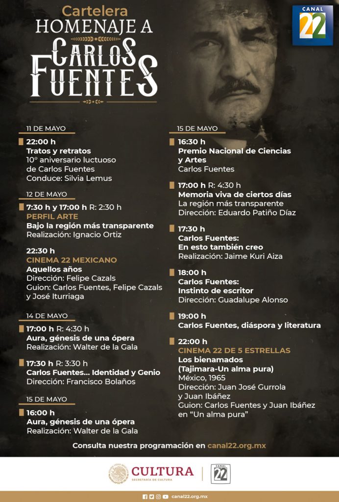 Homenaje a Carlos Fuentes por Canal 22