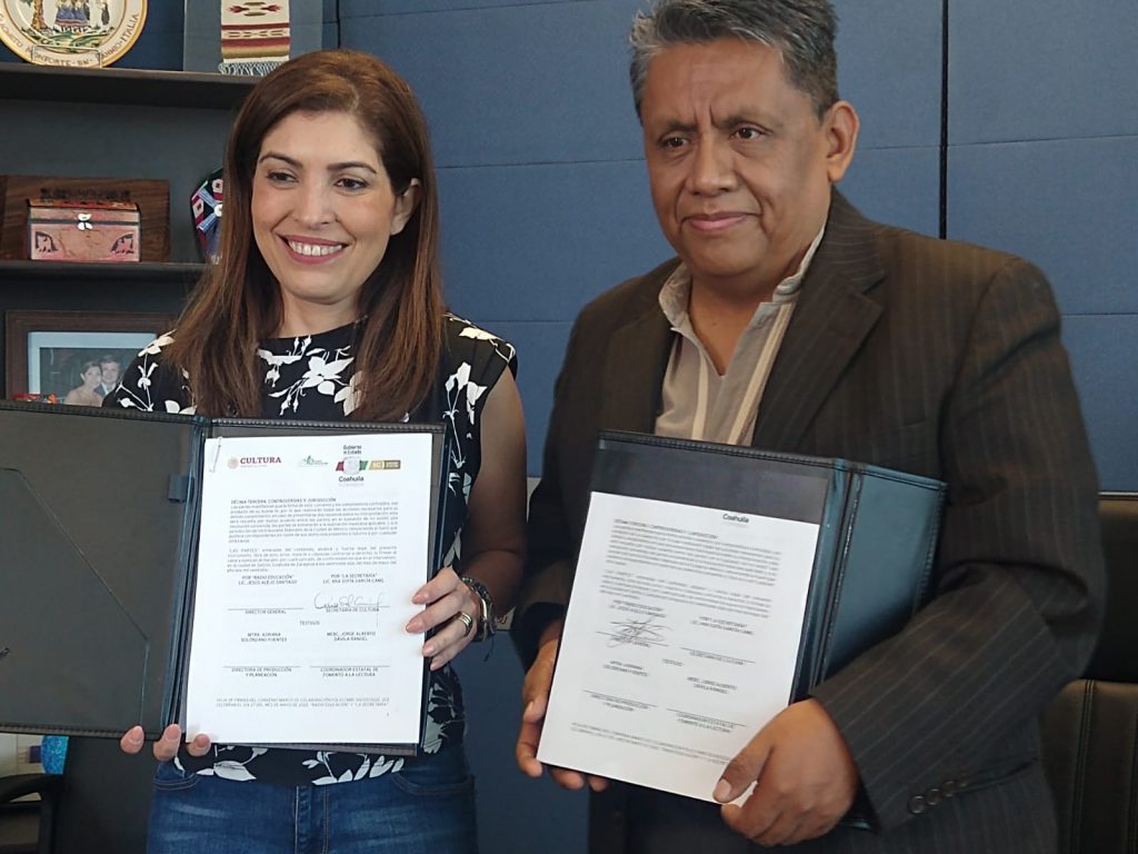 Radio Educación y la Secretaría de Cultura de Coahuila firman convenio para promover contenidos educativos y culturales