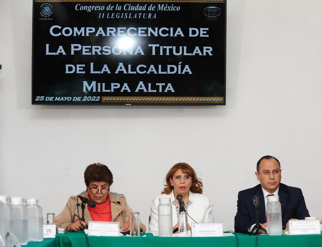 Comparece alcaldesa Judith Vanegas Tapia ante el Congreso de la Ciudad de México