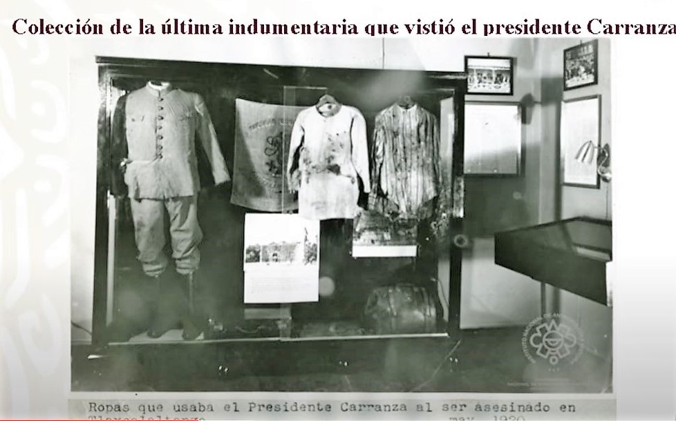 INAH da continuidad a la conservación de las prendas fúnebres del expresidente Venustiano Carranza