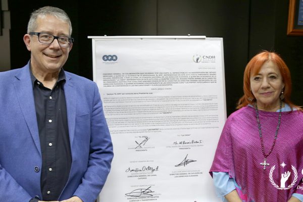 Firman CNDH y SPR convenio de colaboración