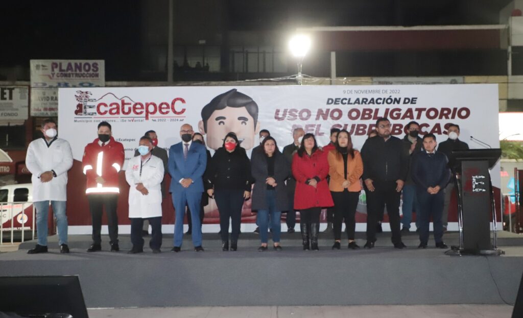 Ecatepec pone fin de uso obligatorio de cubrebocas ante disminución de 95% en contagios